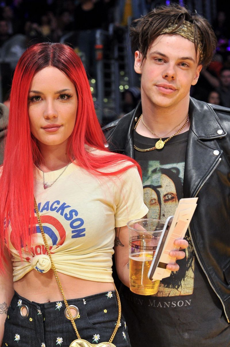 halsey with boyfriend evan peters