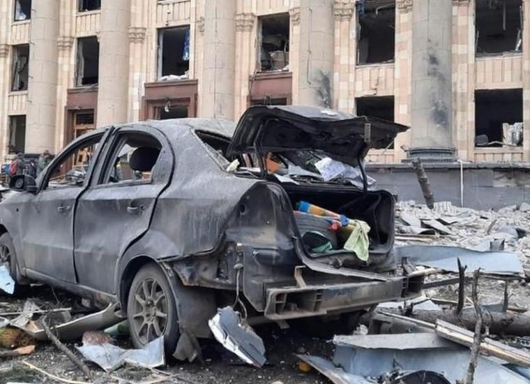 At Least Five Killed When Russian Artillery Hits Central Kharkiv:- The Mayor