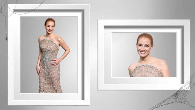 Jessica Chastain's Crystal Spiderweb Dress