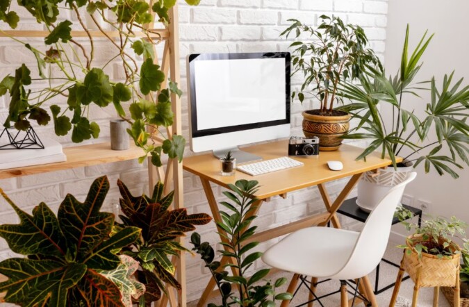 touch of greenery to your home office